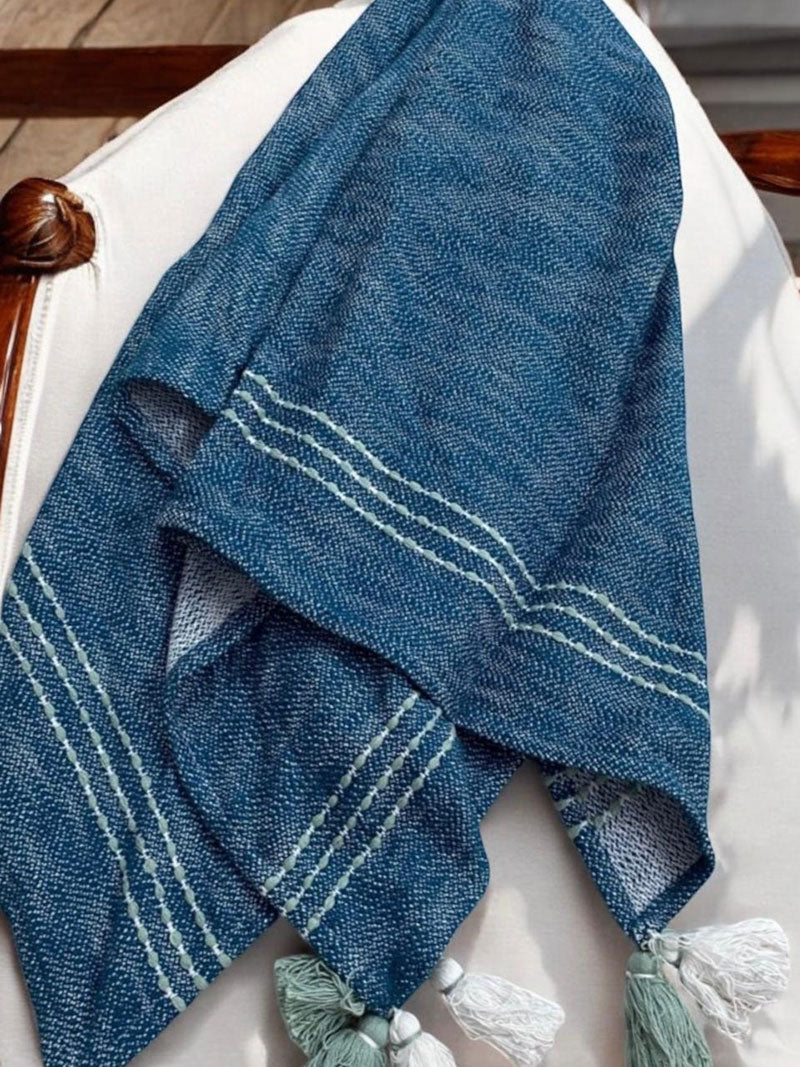 Blue & White Lux Throws
