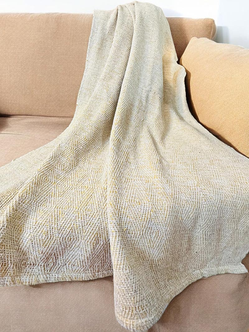 Cotton Yellow Throw