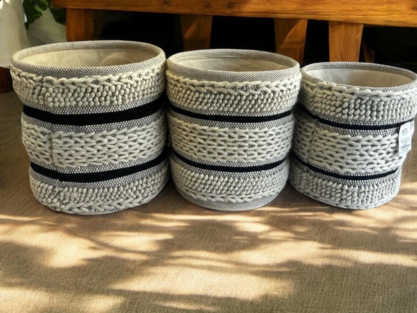 Boho Laundry Basket Set of 3