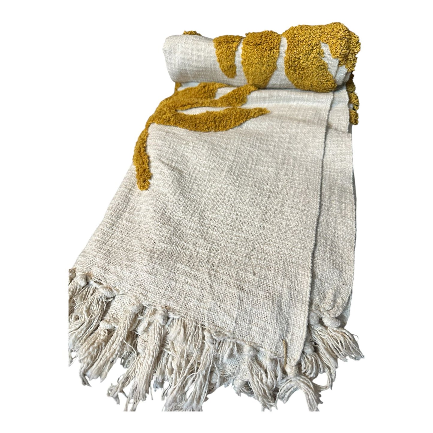 Tufted Leaf Throw
