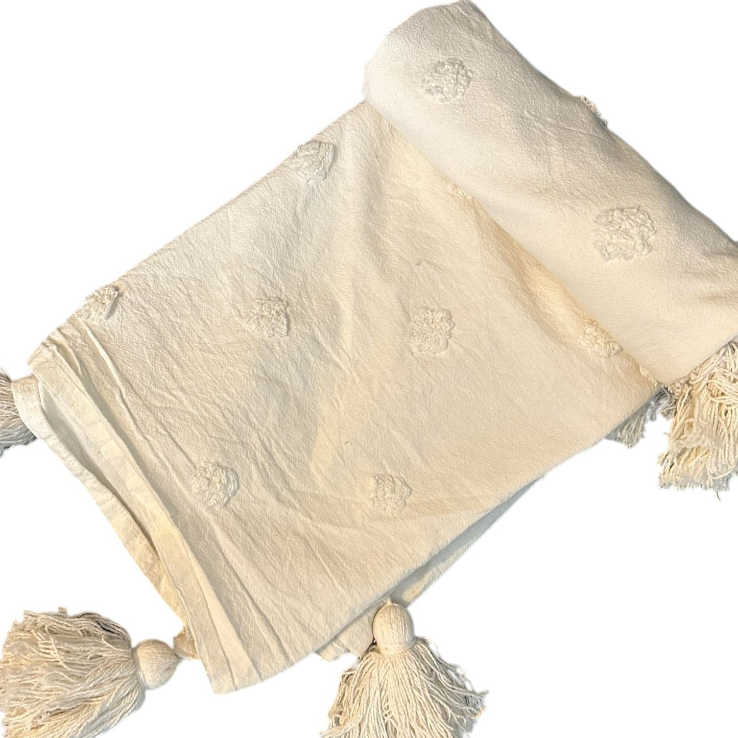 Tufted White Dots Throws