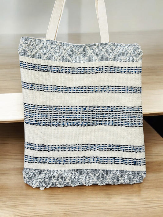 Grey & White Tote Bag