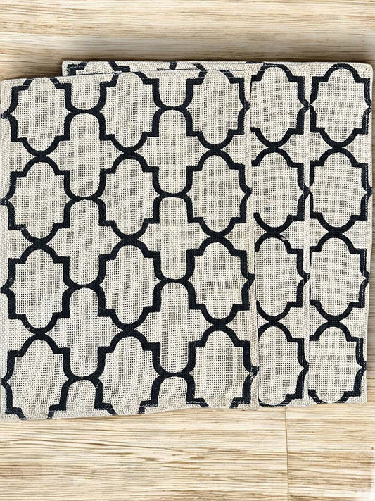 Jute Black Dinning Mats
