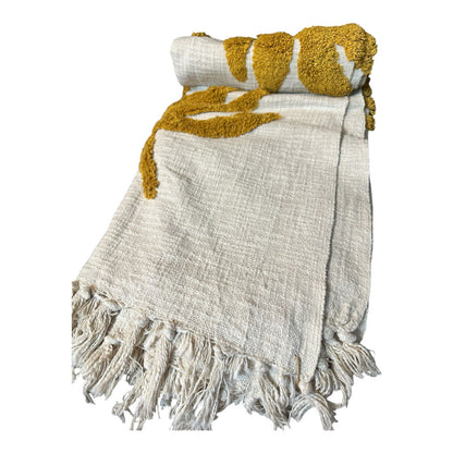 Tufted Leaf Throw